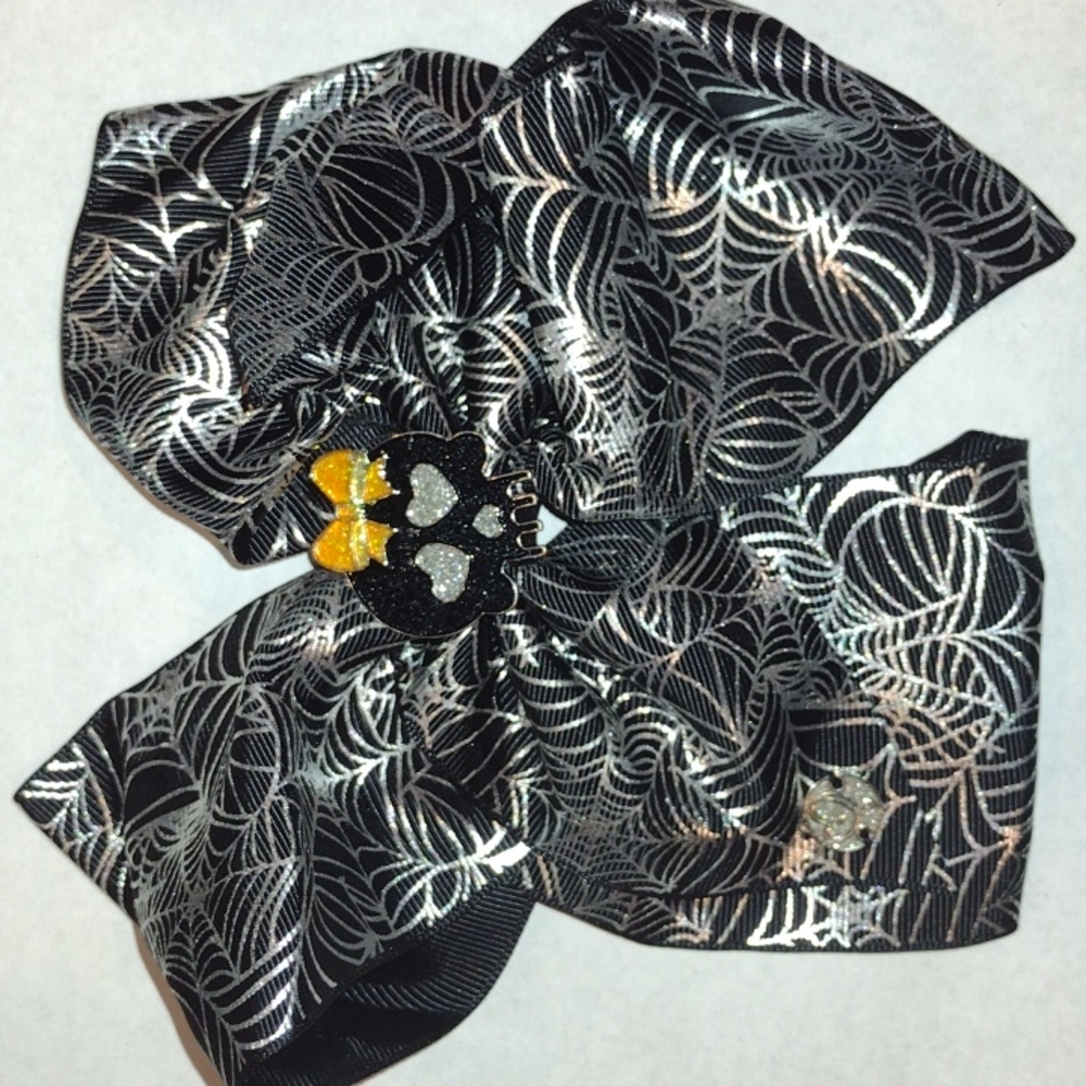 JoJo Siwa Medium Black Spider Web Bow